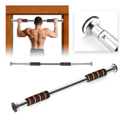 Barra de Dominadas PowerBar Pro X – Entrena en Casa Sin Taladros | Ajustable y Antideslizante