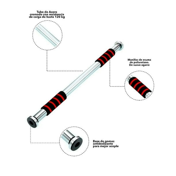 Barra de Dominadas PowerBar Pro X – Entrena en Casa Sin Taladros | Ajustable y Antideslizante