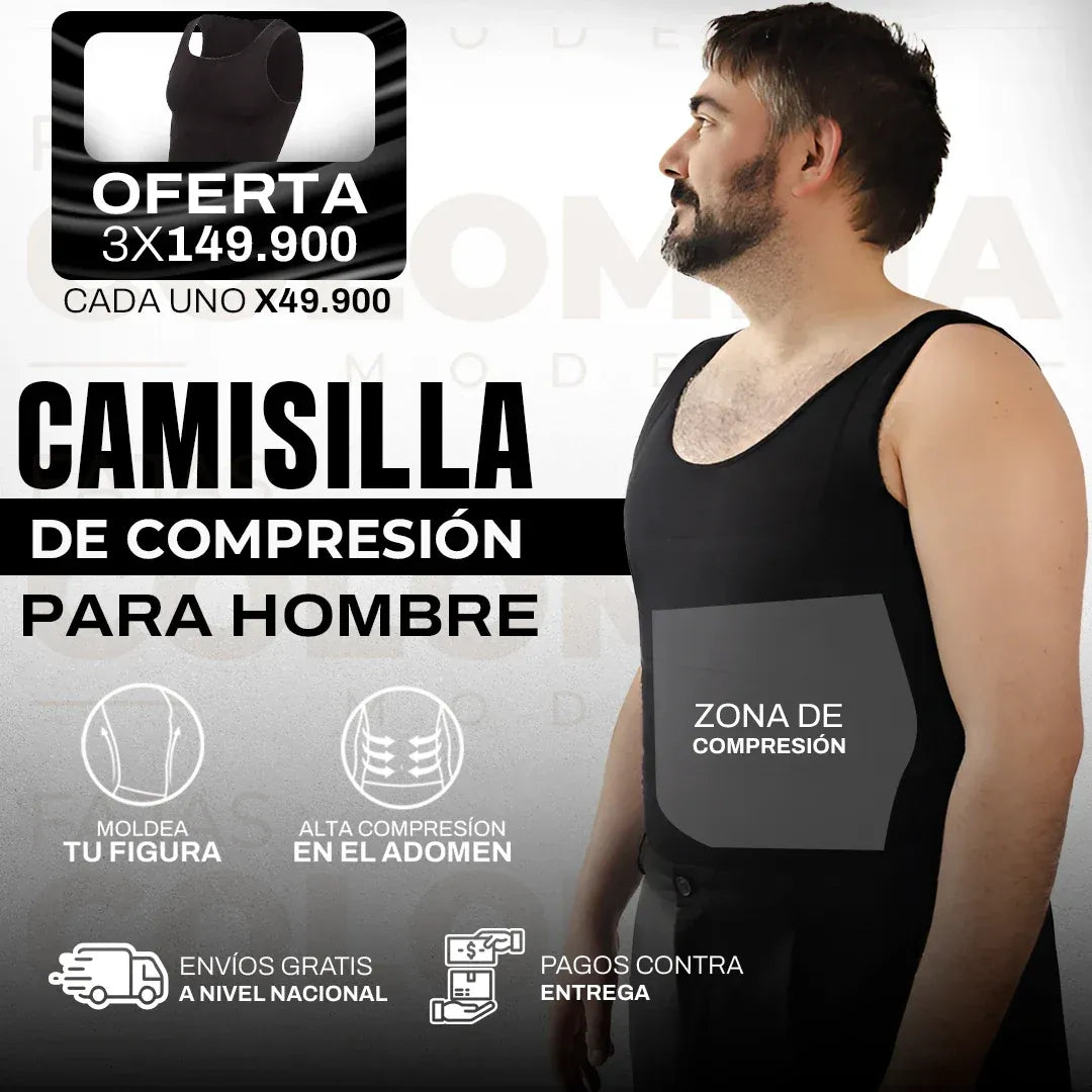 🏋️‍♂️ Camisilla de Compresión para Hombre – Blanco y Negro | ¡Llévate la 2da Unidad con 50% de Descuento!