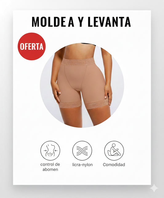 Levanta Glúteos con Control de Abdomen – Moldea y Realza tu Figura al Instante con Tecnología Invisible (Lycra–Nylon)
